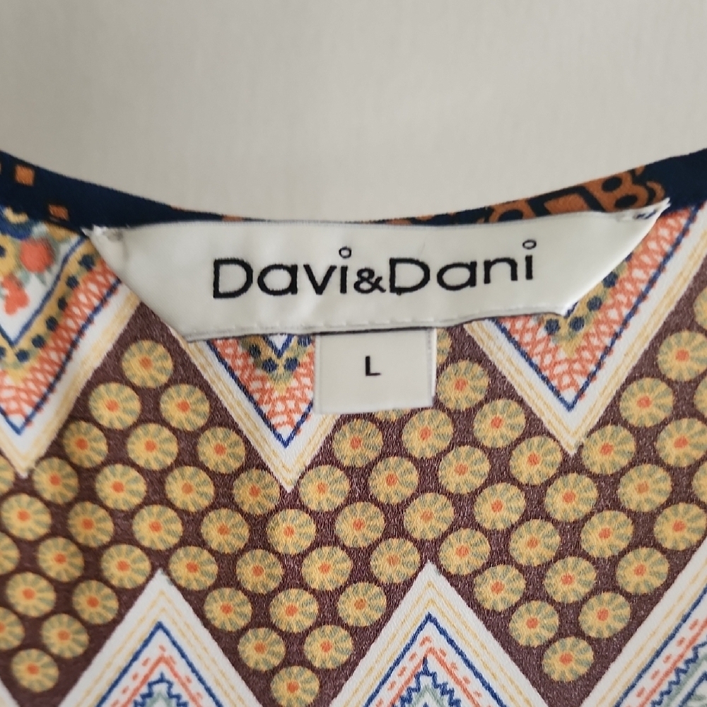 Davi & Dani Boho High Low Ruffle Sundress Asymmetrical Coastal Chic - Picture 2 of 9